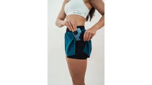 Shorts Curto Feminino 2 em 1 Azul Onix Lurk hover