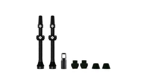 VALVULA PARA TUBELESS 60MM ALUMINIO PRETO - PAR - MUC-OFF N/A 60MM