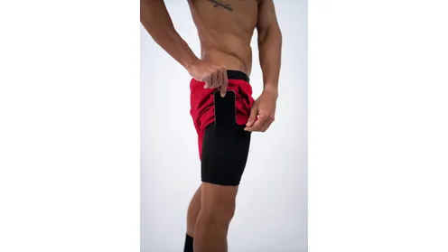 Shorts Curto c/Lycra 2 em 1 Vermelho Lurk hover