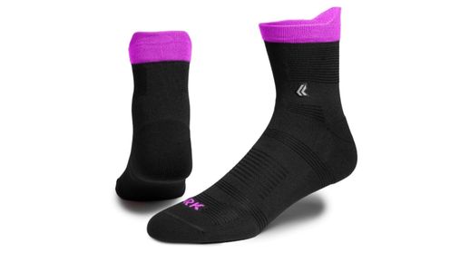 Meia Superfresh Cano Curto Preta/Rosa Lurk