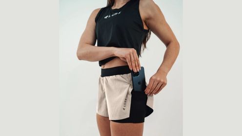 Shorts Curto Feminino 2 em 1 Trigo hover
